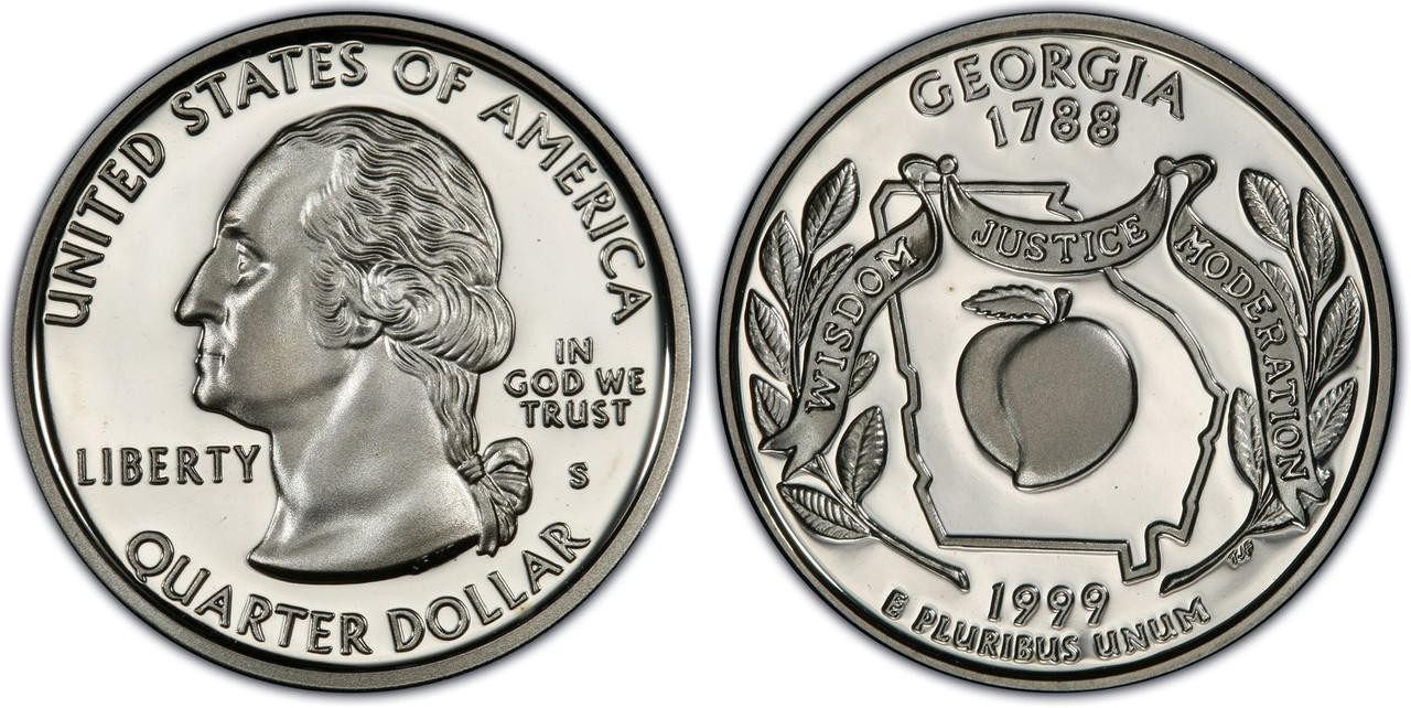 【廃盤品】LORO SQ pierce 02 / S silver Buy 1999-S Georgia State Quarter Choice Proof 90% Silver Online