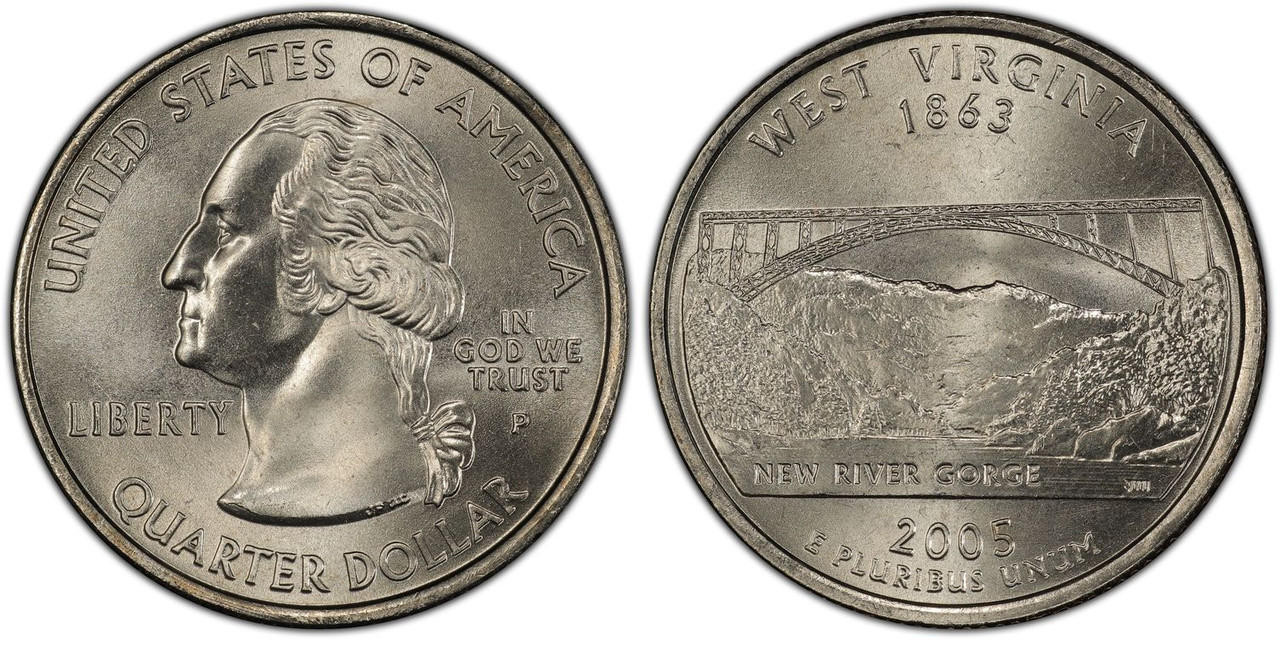 米国◆◆2005-P ワシントン (WV) クォーター硬貨100枚バッグ◆◆ Buy 2005-P West Virginia State Quarter BU Online
