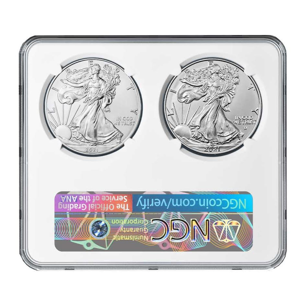 Buy 2021 T1 & T2 Silver Eagle MS70 Transitional Set Online
