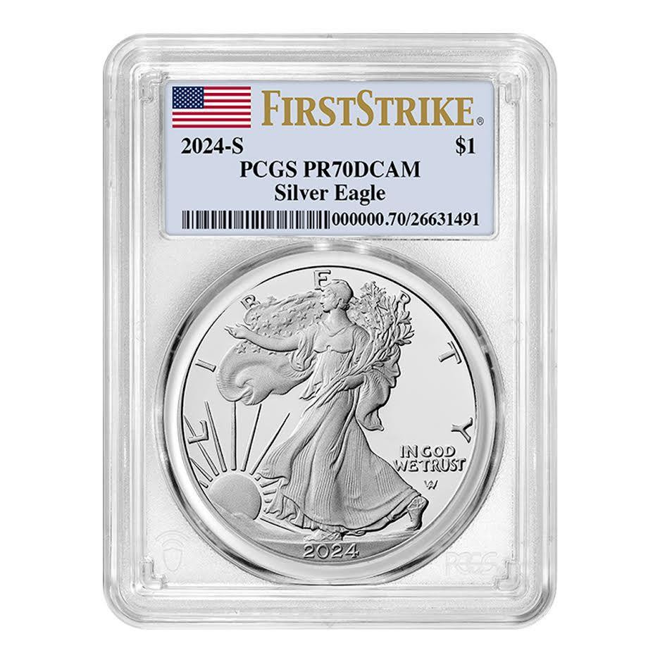Buy 2024-S Proof Silver Eagle PCGS PR70 First Strike Online