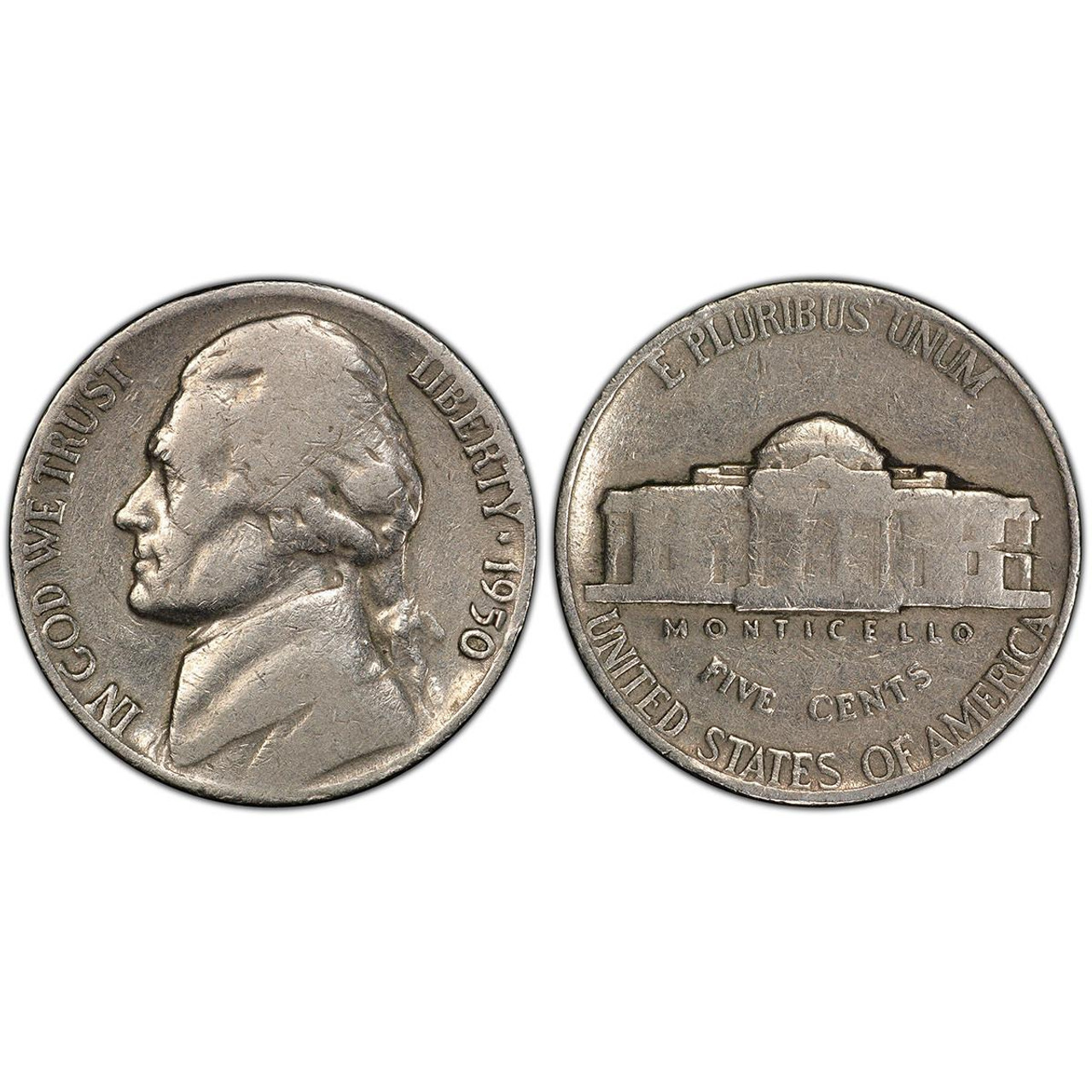 Bullionshark 1950 Jefferson Nickel Circulated