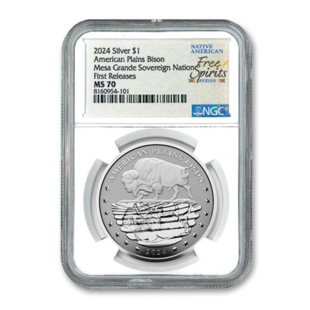 2024 American Bison 1 Oz .999 Silver Round – BU, Stamped ‘W’ – Unbranded