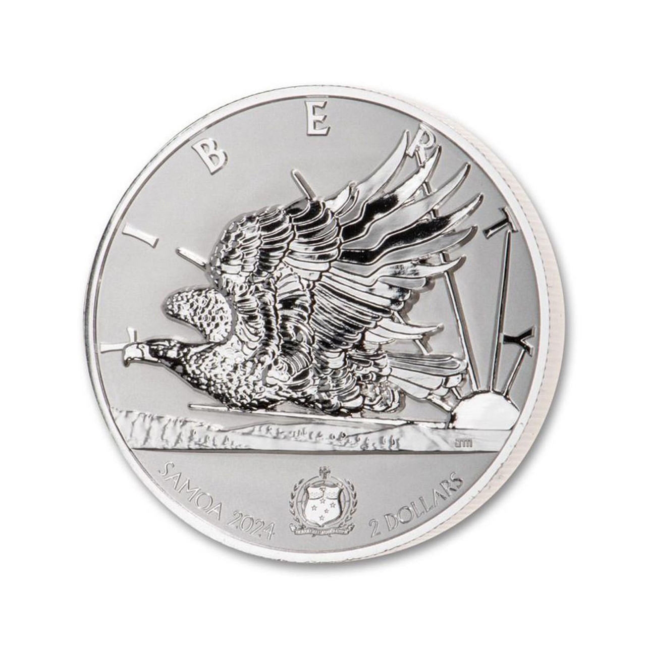 その他 NF Crown of Providence 2024 Samoa $2 1-oz Silver Light of Liberty Natanya Van