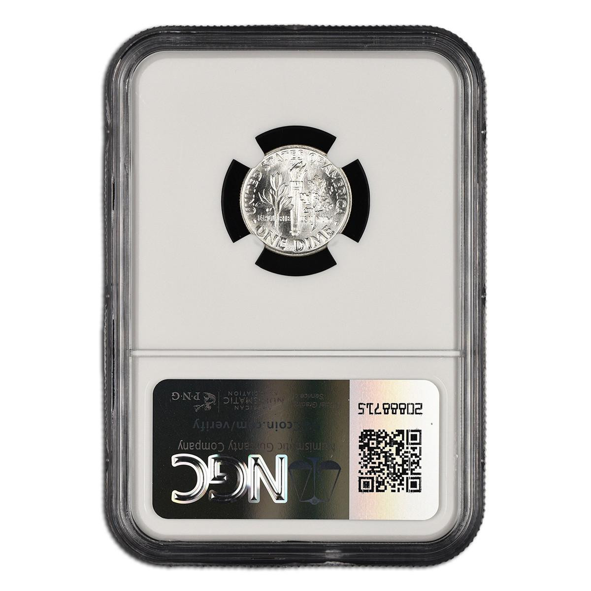 トップス dime 1963 DDR Silver Roosevelt Dime NGC MS64 Fivaz Signed - Rare Coins