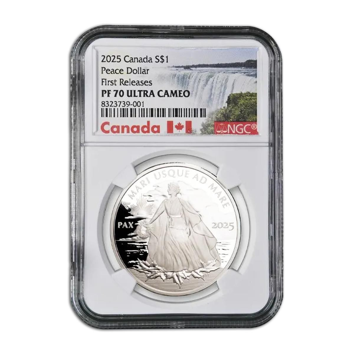 【1枚500円】計100枚　プリズマ　25th まとめ売り　格安 Buy 2025 Canada Silver Peace Dollar 1oz Silver NGC PF70 First