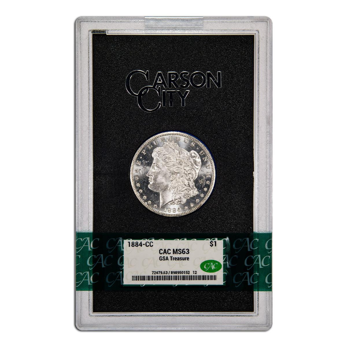Buy 1884-CC Morgan Dollar Coin CAC MS63 - GSA Treasure Online