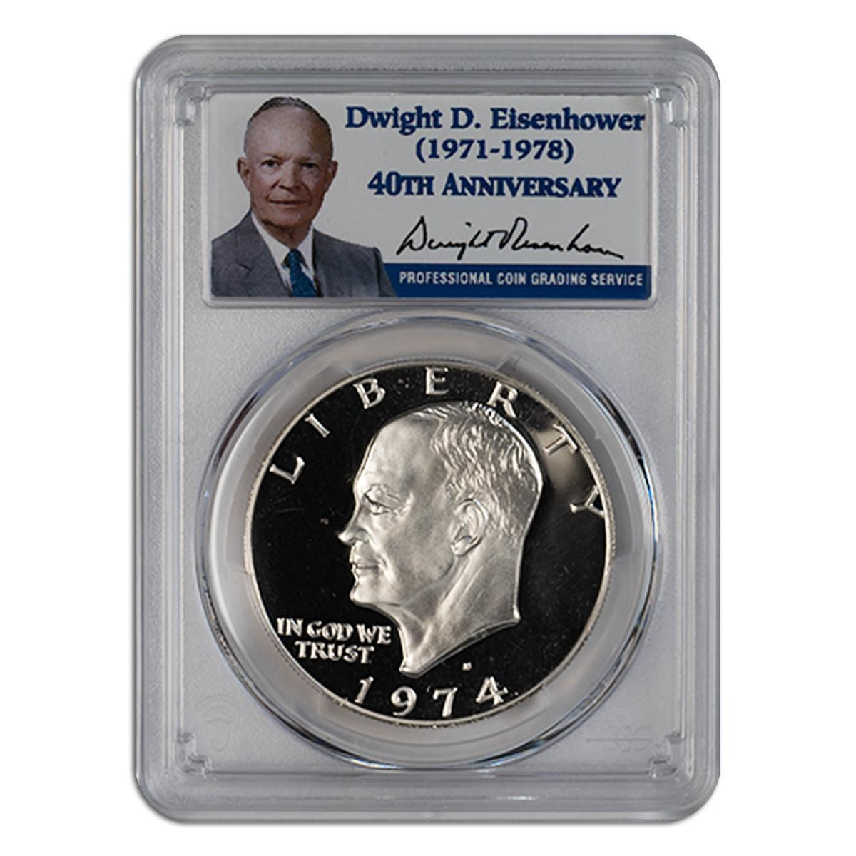Bullionshark 1974-S Silver Eisenhower PCGS PR69 DCAM
