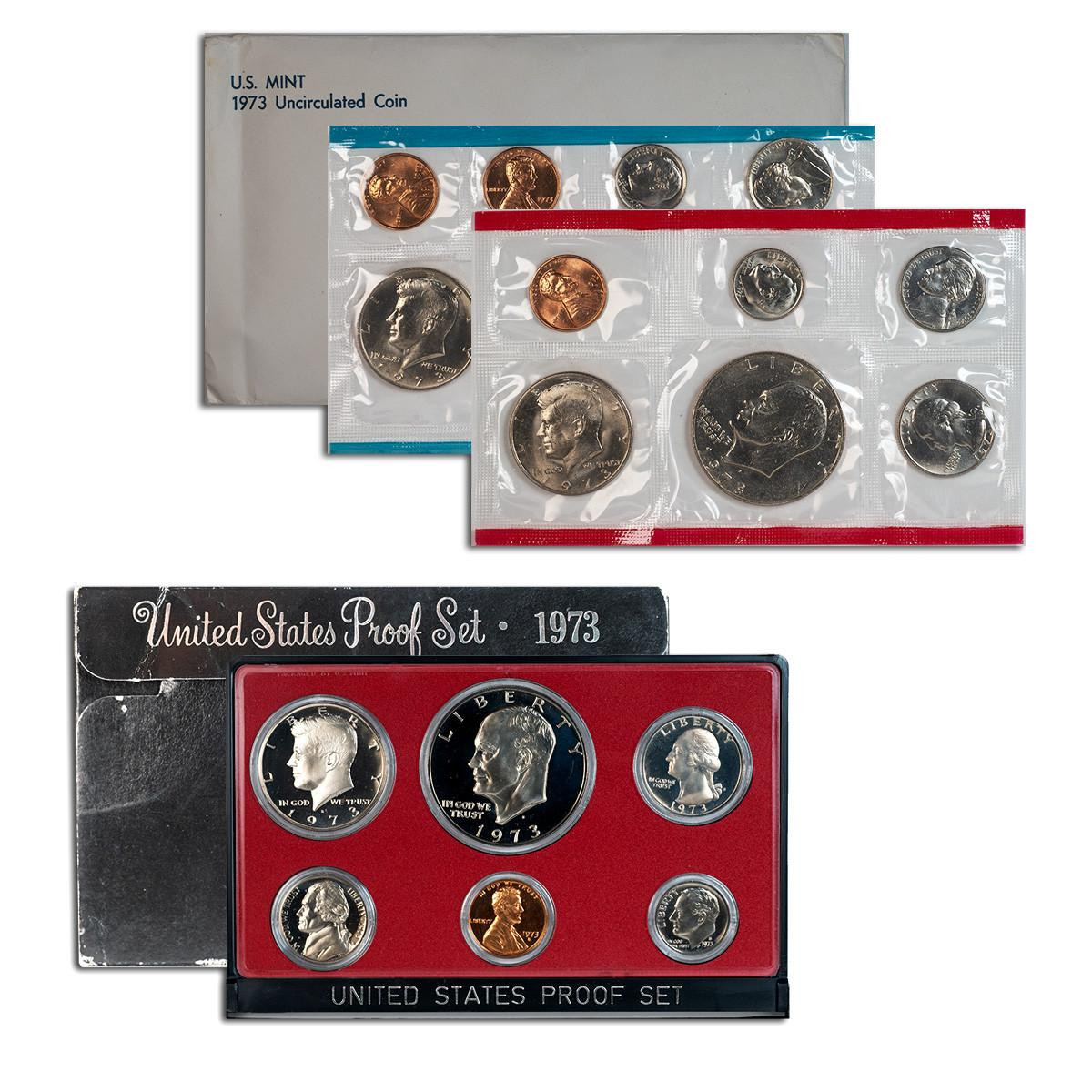Buy 1973 Proof and Mint Set Pair - First of Its Kind Online