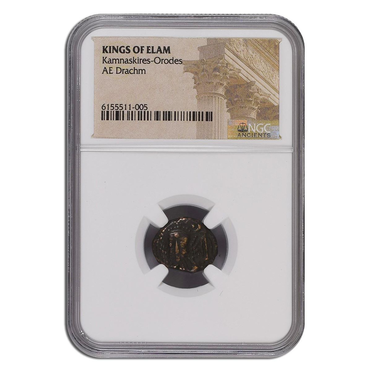 Bullionshark Elymais Kings Of Elam Bronze Drachm In NGC Slab (Book Of Genesis Coin)(Hg) 
