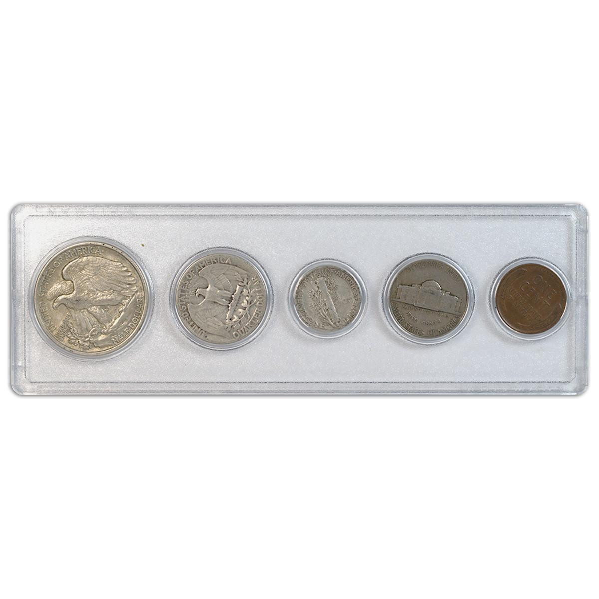 おまとめ5点 1938 Year Set 5 Coins in Very Good or Better Condition