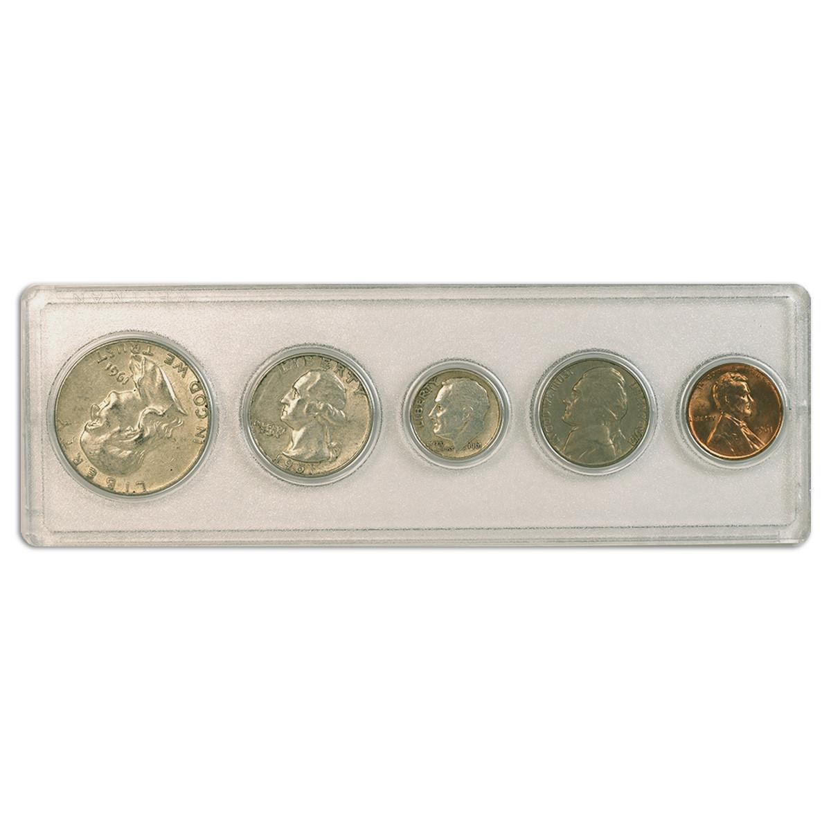 1961 Year Set 5 Coins in Very Fine or Better Condition