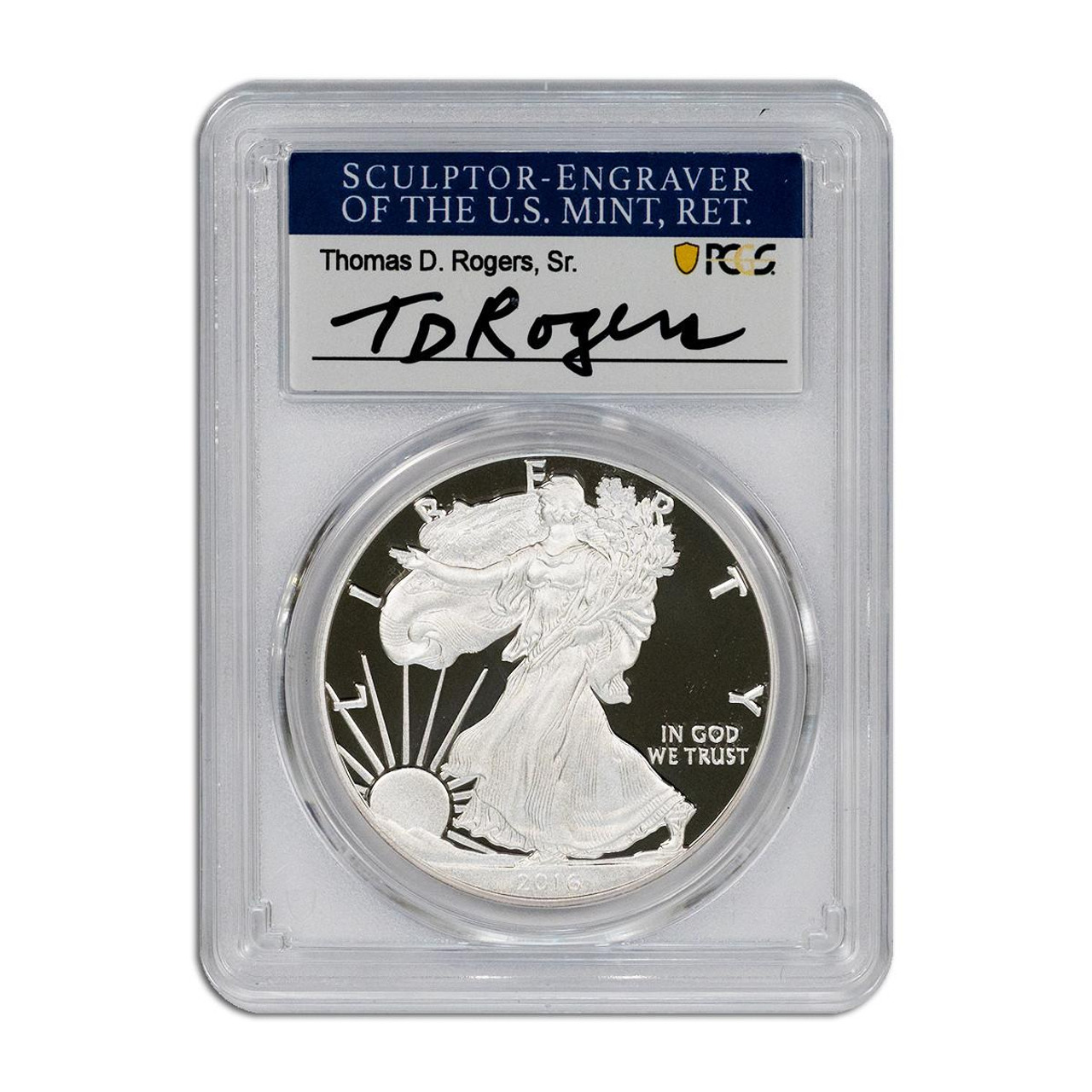 2016-W Silver Eagle PCGS PR70 DCAM - TD Rogers (30th Ann