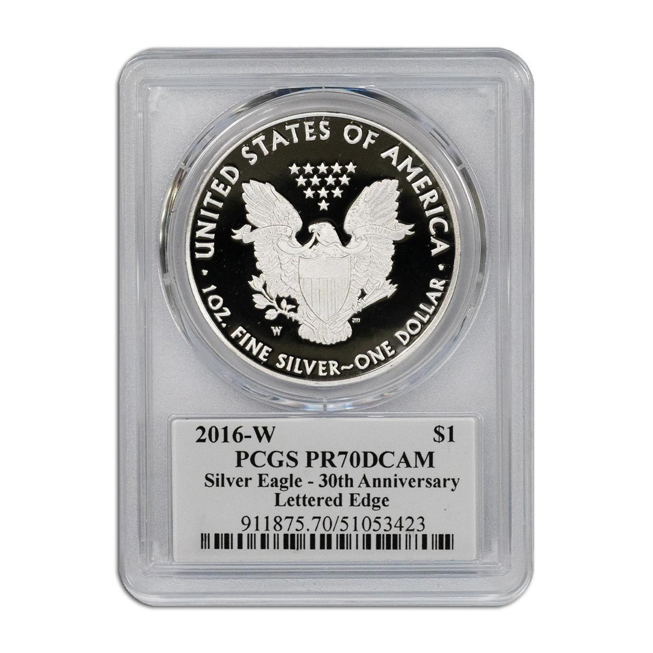 2016-W Silver Eagle PCGS PR70 DCAM - TD Rogers (30th Ann