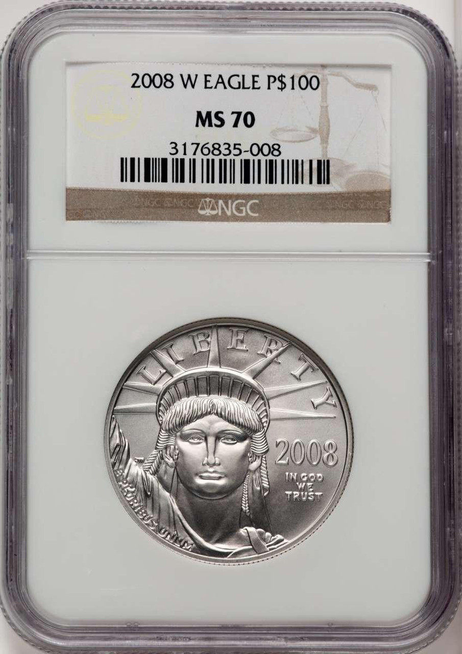 Bullionshark 2008-W $100 Modern Bullion Coin NGC MS70   - HAT519589017