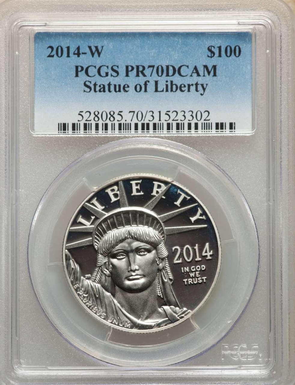 Bullionshark 2014-W $100 Modern Bullion Coin PCGS MS70 DCAM    - HAT754505092