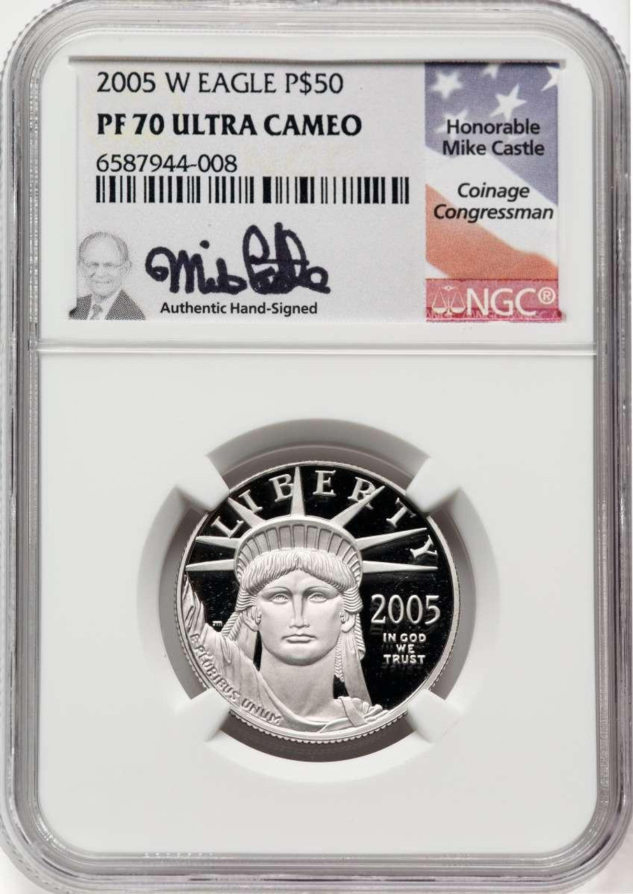 Bullionshark 2005-W $50 Modern Bullion Coin NGC PF70 UCAM    - HAT758678017