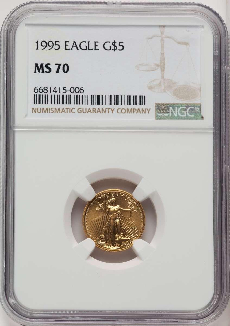 Bullionshark 1995 $5 Modern Bullion Coin NGC MS70   - HAT768383002