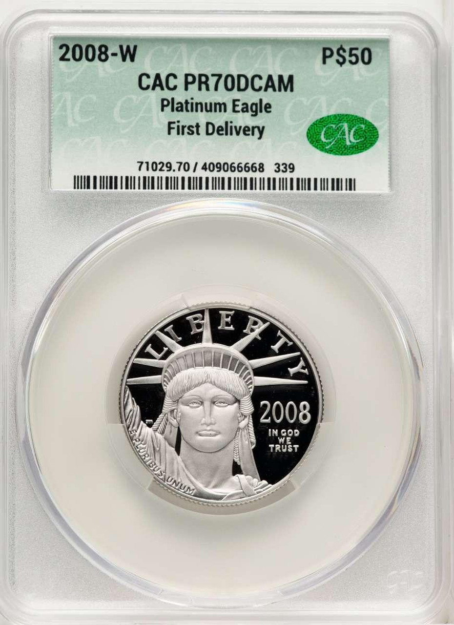 Bullionshark 2008-W $50 Modern Bullion Coin CACG MS70 DCAM    - HAT770462074