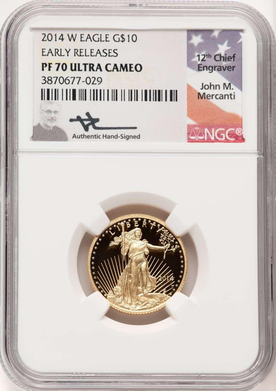 2014-W $10 Modern Bullion Coin NGC PF70 UCAM Quarter-Ounce