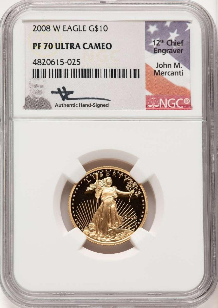 2008-W $10 Modern Bullion Coin NGC PF70 UCAM Quarter-Ounce