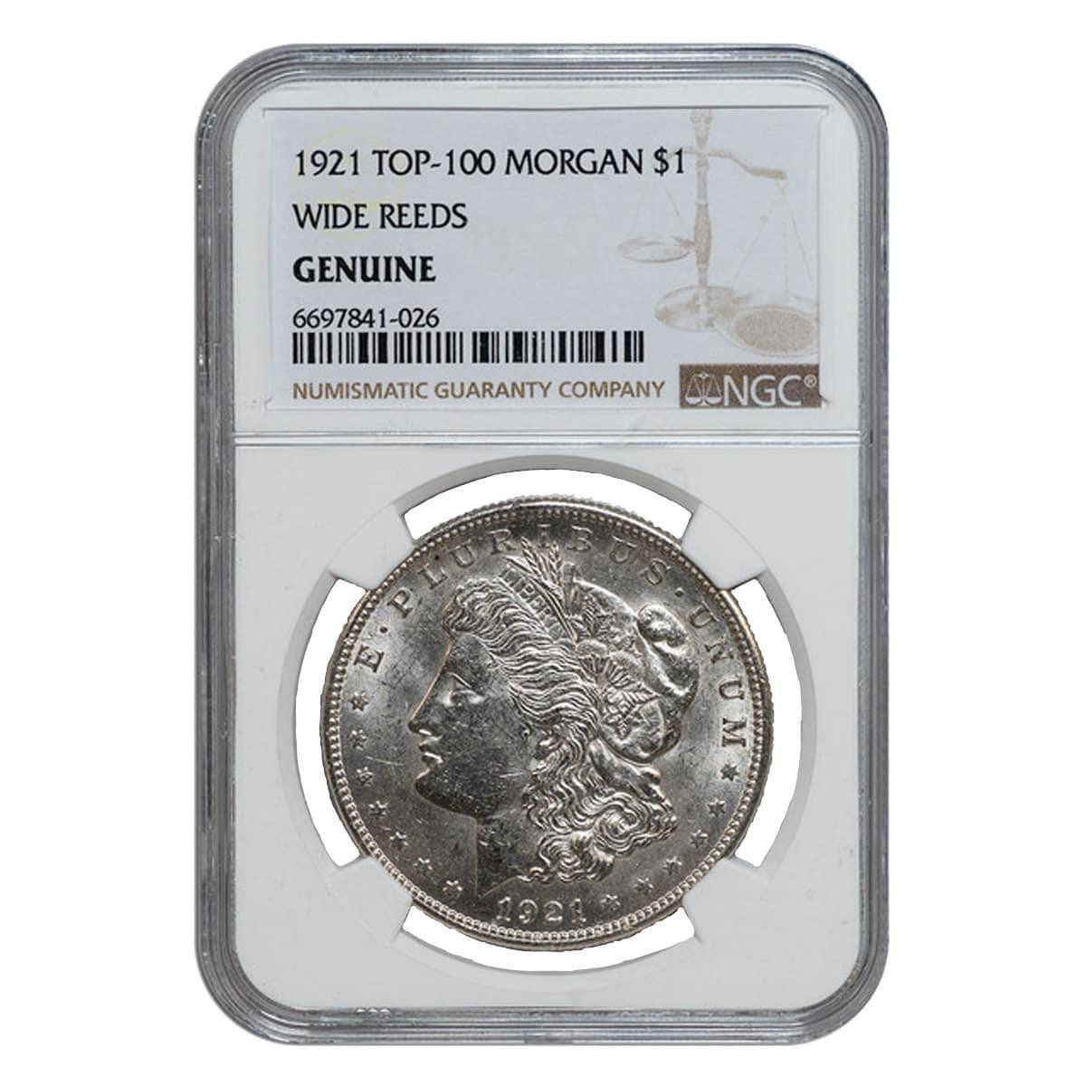 1921年 Morgan Dollar 未流通大型銀貨 NGC認証 トーン❗️ 1921 Morgan Dollar NGC Genuine 