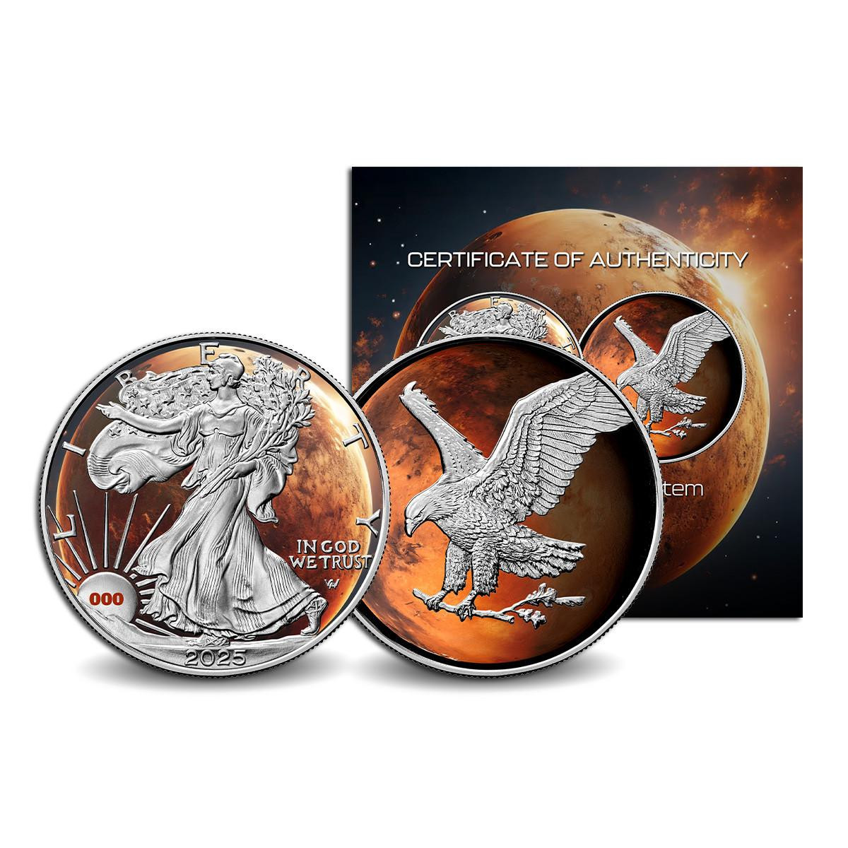 2025 Mars Silver Eagle - Planets of the Solar System Series