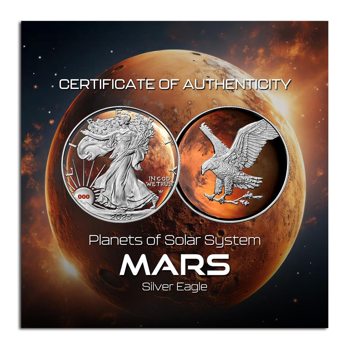2025 Mars Silver Eagle - Planets of the Solar System Series