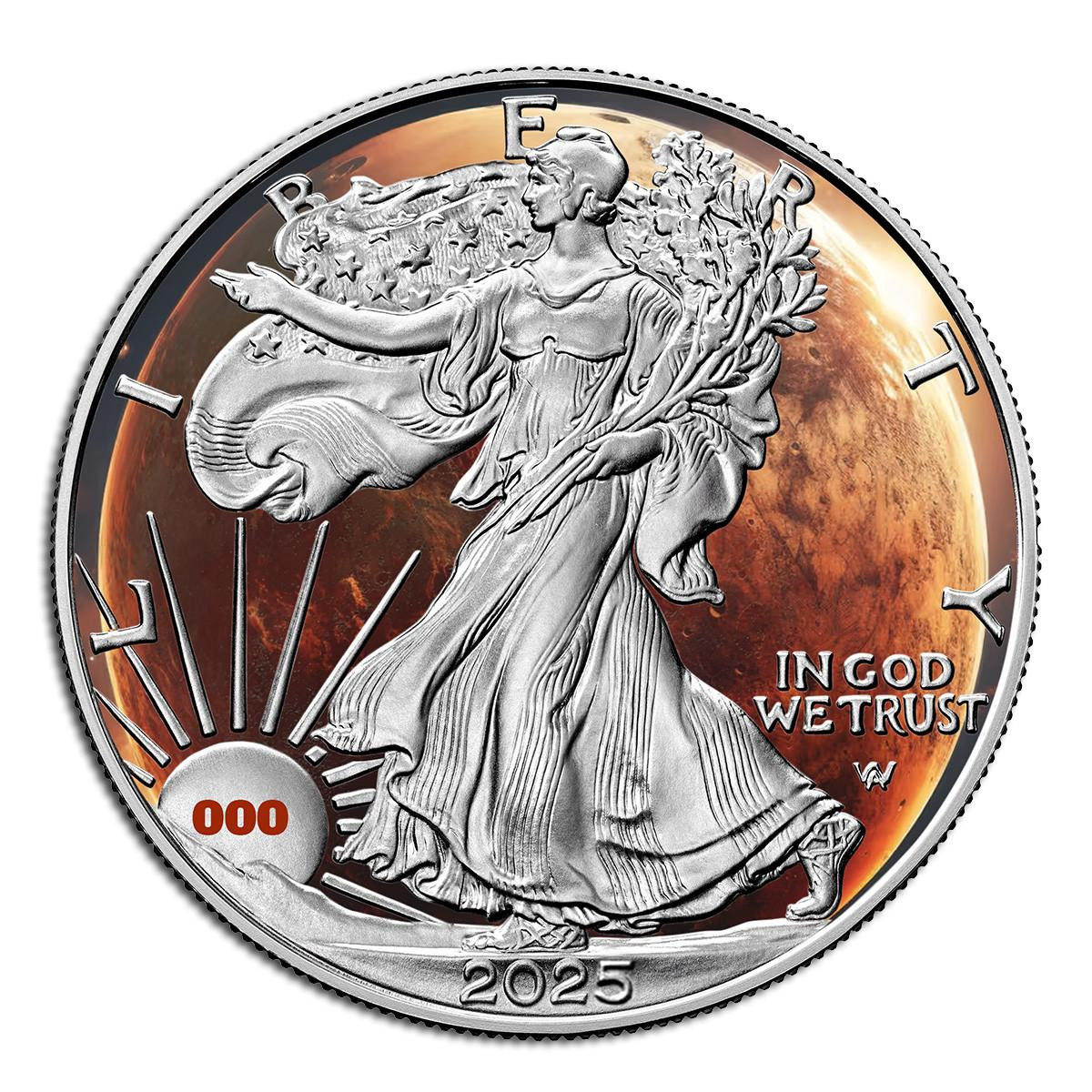2025 Mars Silver Eagle - Planets of the Solar System Series