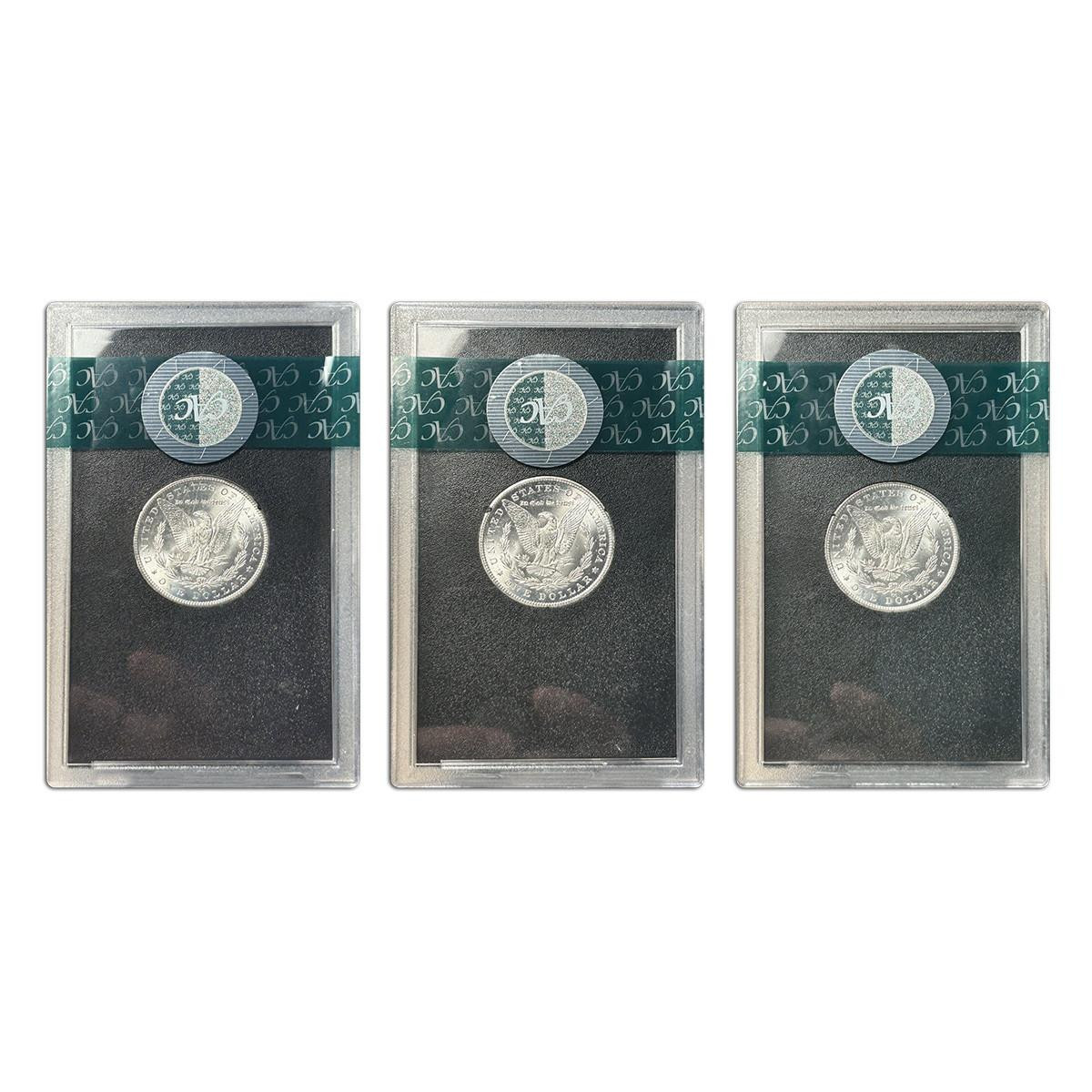 1883-1885-CC Morgan Dollar Coin CAC MS65 GSA Treasure - 3pc Collection