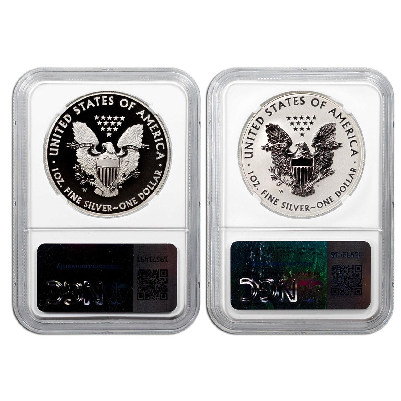 2013-W Silver Eagle NGC SP70/RevPF70 - 2pc Anniversary Set