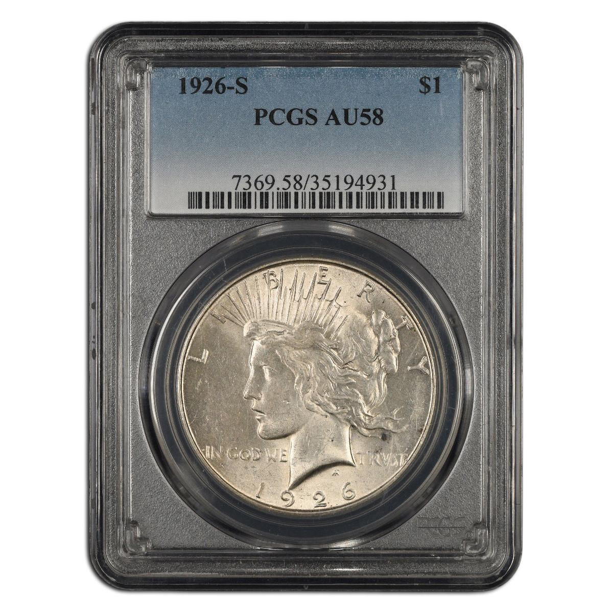 1926-S Peace Dollar NGC/PCGS AU58