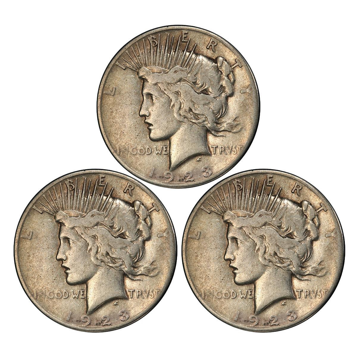 Ultimate Peace Dollar Mint Mark Collection - 3pc Set Circulated