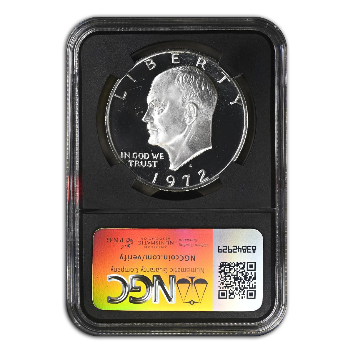 1972 Silver Eisenhower NGC GEM Proof - Charlie Duke
