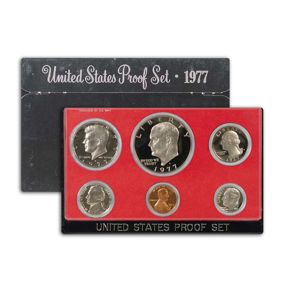 U.S. PROOF SET 記念硬貨セット 1977 U.S. Proof Set - Bullion Shark Rare Coin Dealer