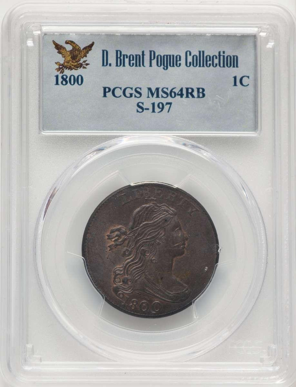Bullionshark 1800 1C Large Cent Coin PCGS MS64   S-197, B-12, R.1 - HAT775858002 