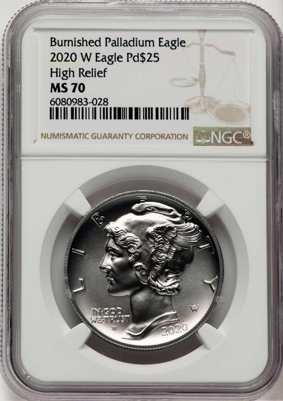 Bullionshark 2020-W $25 Palladium Eagle Coin NGC MS70 - HAT777223040 