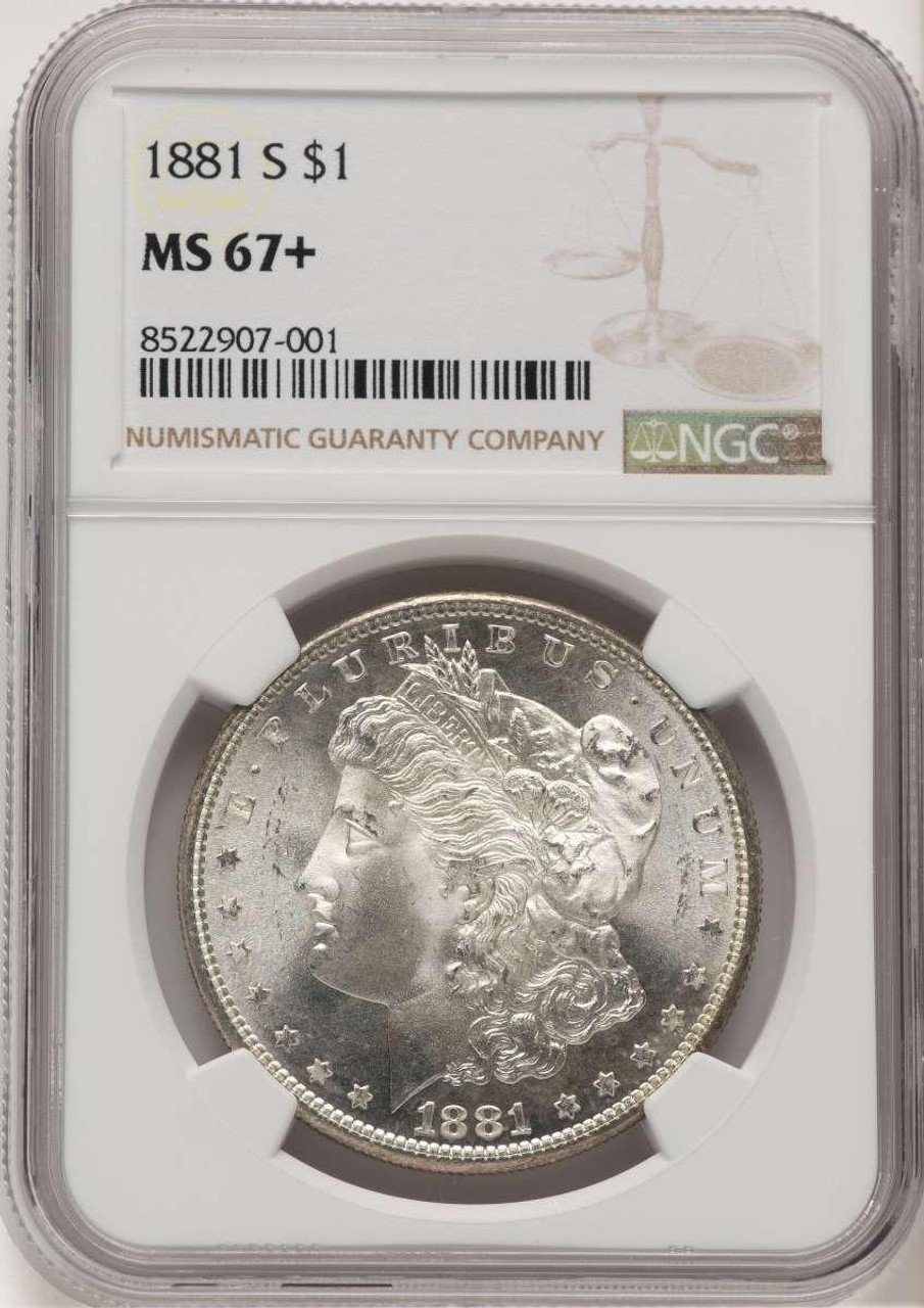 Bullionshark 1881-S S$1 Morgan Silver Dollar Coin NGC MS67  + - HAT773647012 