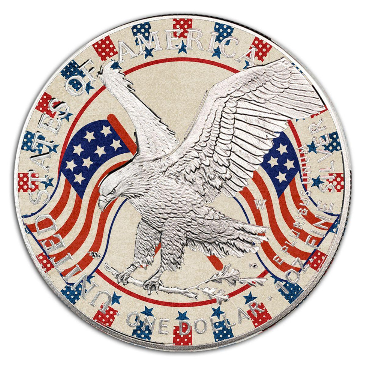 【限定】2021 Colorized American Silver Eagle The Complete Set of 2021 American Eagle Silver Dollars
