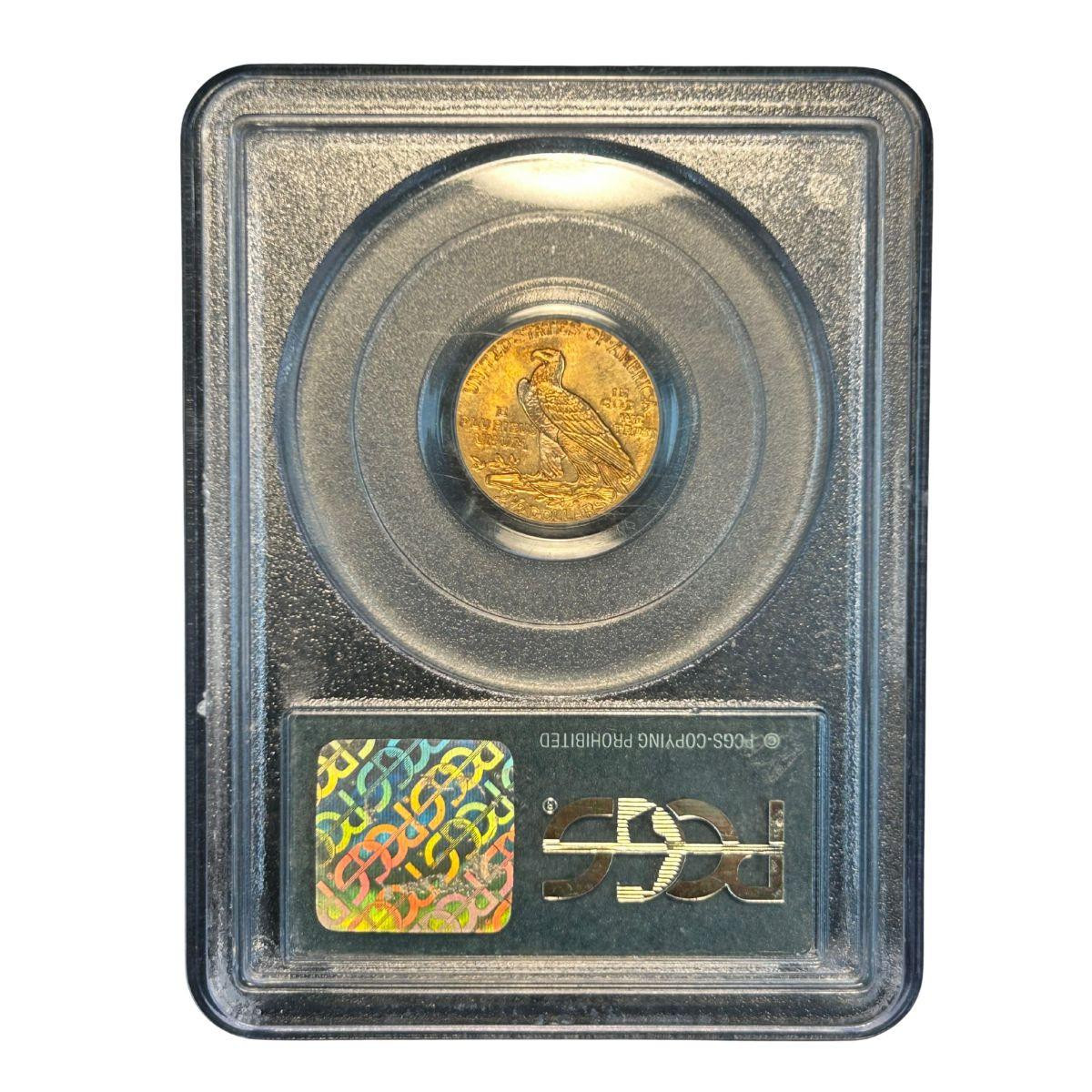 1912 $2.5 Indian Gold Quarter Eagle PCGS MS 63 (Old Green Holder)