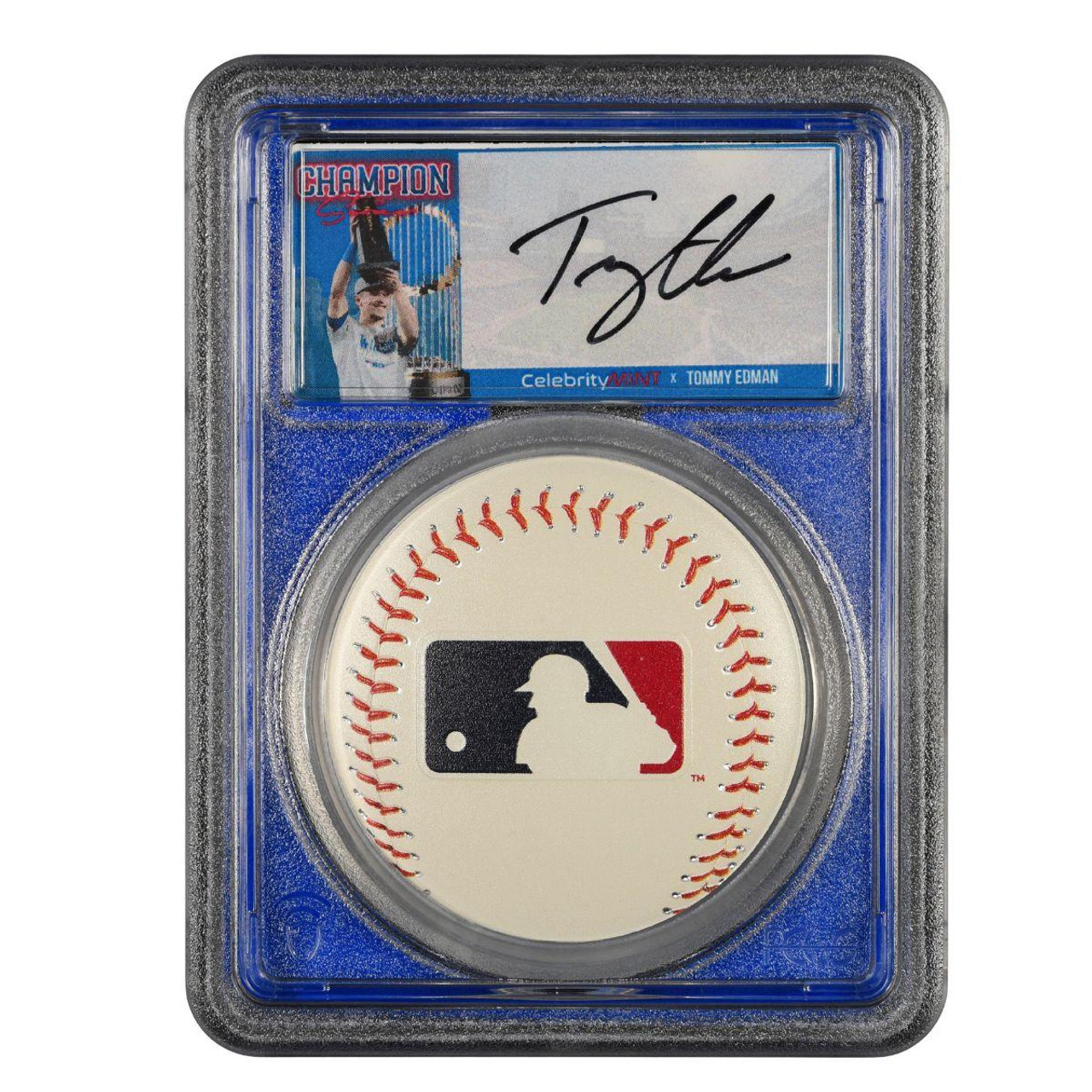  2024 Niue $2 Silver MLB PCGS PR70 Tommy Edman Signed (Celebrity Mint) 