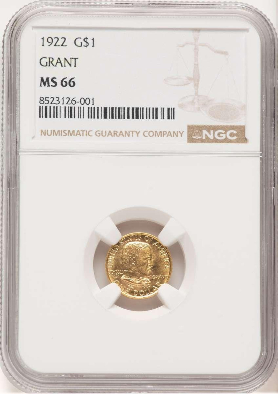 Bullionshark 1922 G$1 Commemorative Gold Coin NGC MS66   Grant Gold Dollar, No Star - HAT520977026 