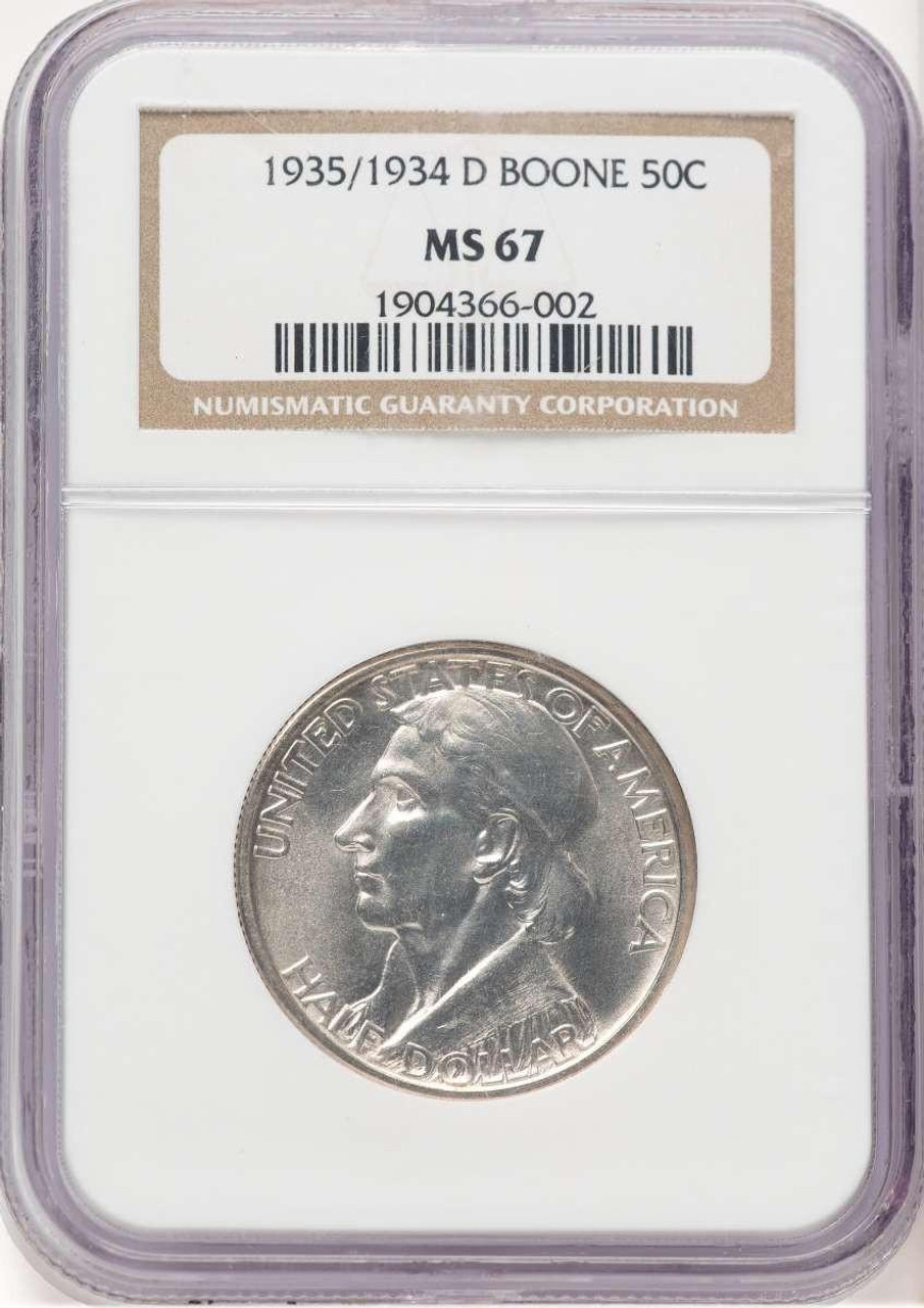 Bullionshark 1935/34-D 50C Commemorative Silver Coin NGC MS67   Boone - HAT778276006 