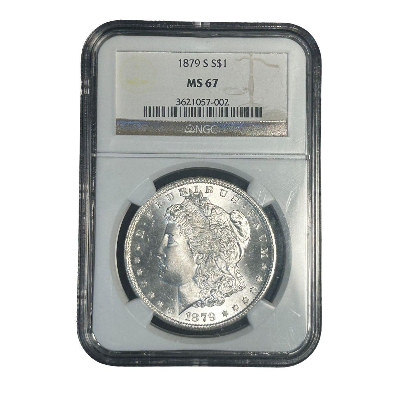 1879 Morgan Dollar 大型銀貨　NGC認証 1879-S Morgan Silver Dollar NGC MS 67