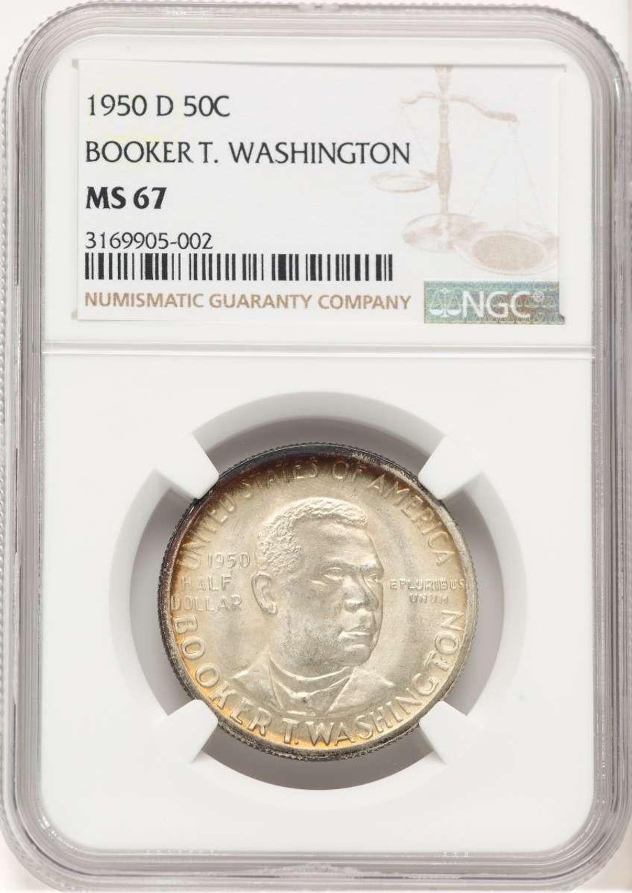 Bullionshark 1950-D 50C Commemorative Silver Coin NGC MS67   Booker T. Washington - HAT771952016 