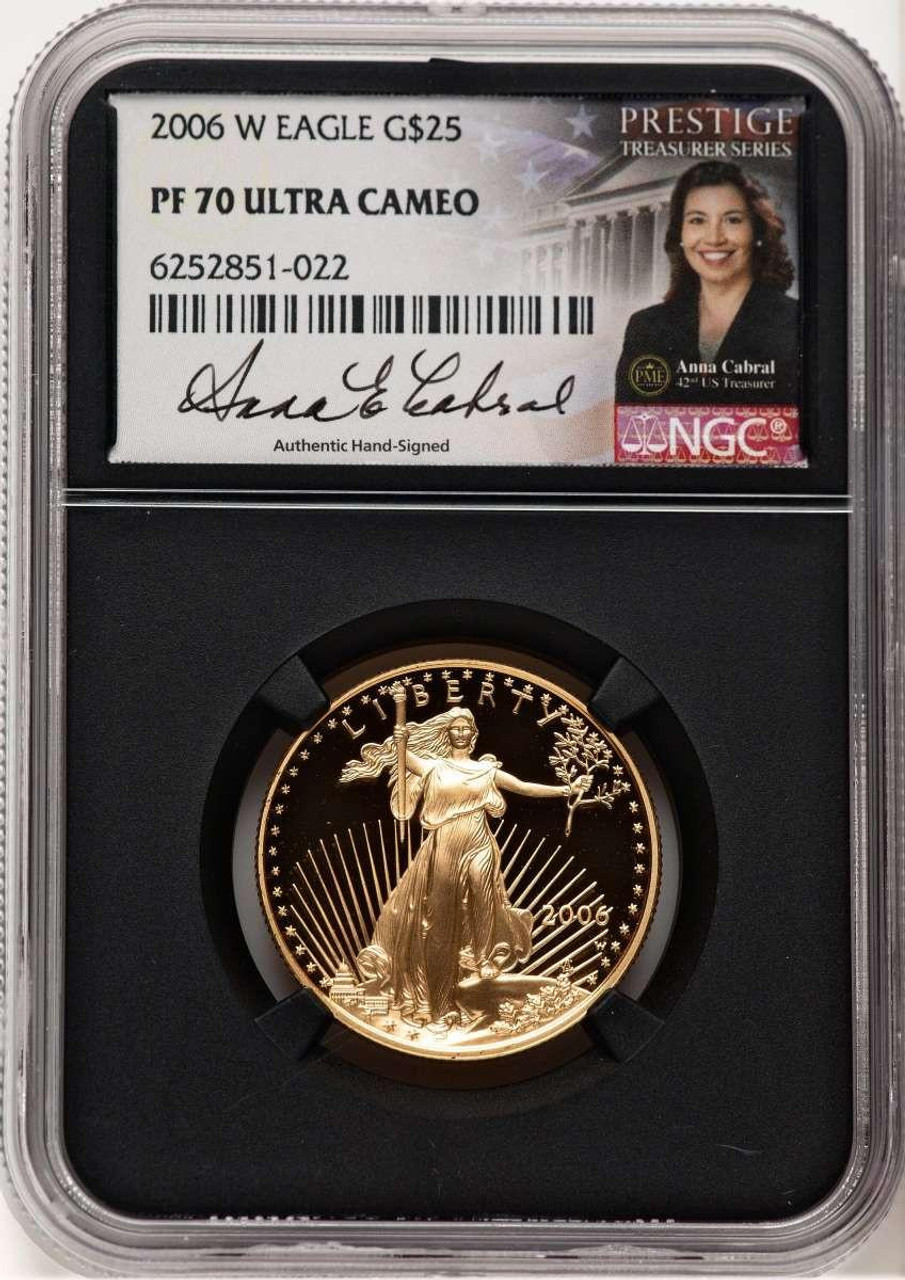Bullionshark 2006-W $25 1/2 oz American Gold Eagle Coin NGC MS70 - HAT779218025 