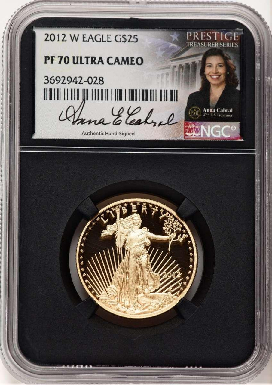 Bullionshark 2012-W $25 1/2 oz American Gold Eagle Coin NGC MS70 - HAT779218030 
