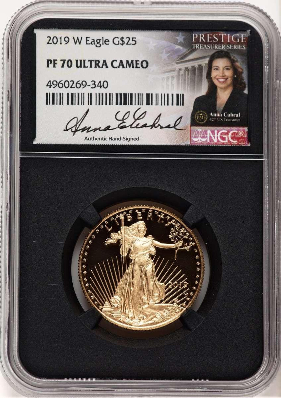 Bullionshark 2019-W $25 1/2 oz American Gold Eagle Coin NGC MS70 - HAT779218037 