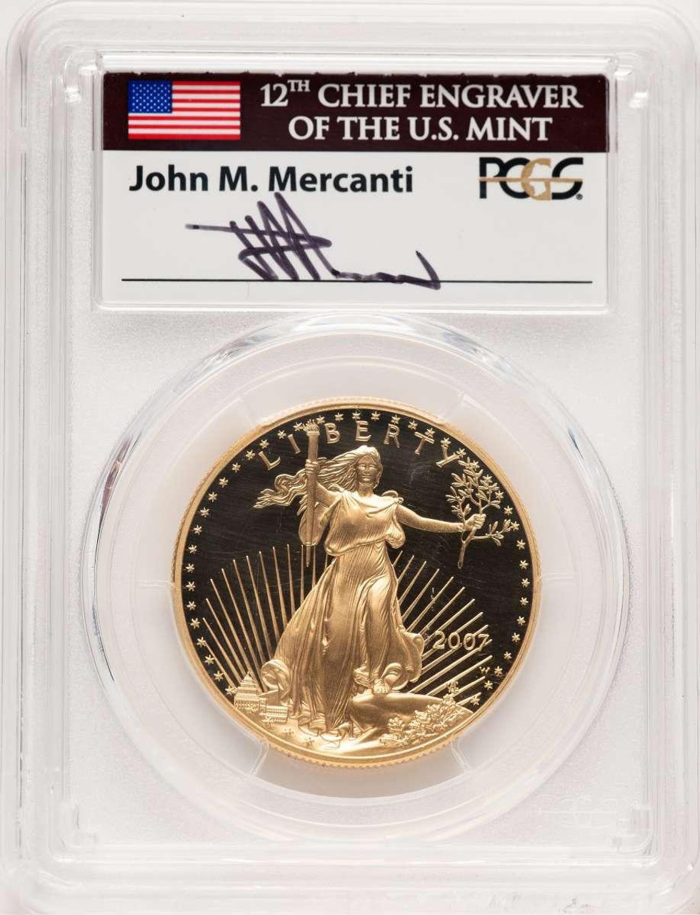 Bullionshark 2007-W $50 1 oz American Gold Eagle Coin PCGS MS70 - HAT521593013 