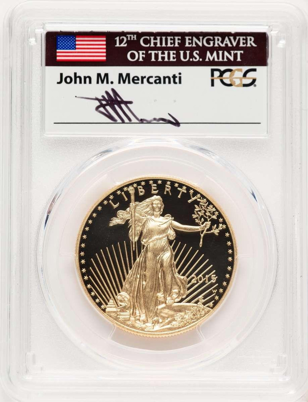 Bullionshark 2015-W $50 1 oz American Gold Eagle Coin PCGS MS70 - HAT521593020 