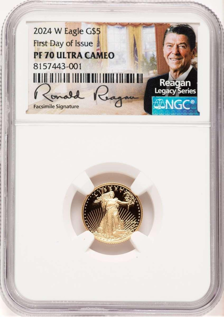 Bullionshark 2024-W G$5 Modern Bullion Coin NGC MS70   Tenth Ounce Gold Eagle - HAT769042072 